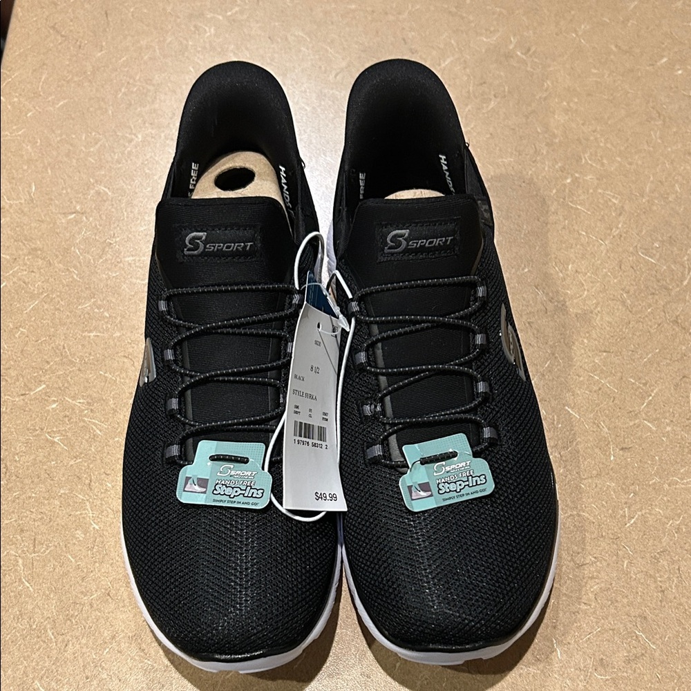 Women’s Black Slip-On Athletic Sneakers